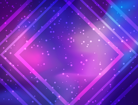 My Galaxy. Vector bright colorful cosmos illustration with sacred geometry. Abstract cosmic background with stars. Astronomy, astrology, alchemy, boho and magic texture. lens flareのイラスト素材