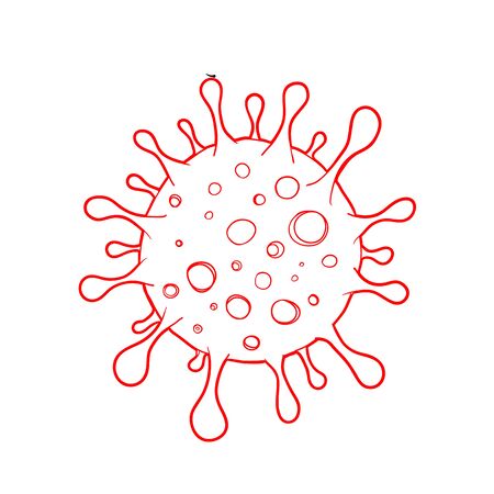 Coronavirus symbol outbreak and coronaviruses influenza vector illustration. Coronavirus 2019-nCoV. Pandemic medical health risk, immunology, virology, epidemiology concept.のイラスト素材