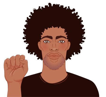 Black Lives Matter. Realistic style vector illustration isolated. Sticker, patch, poster design.のイラスト素材