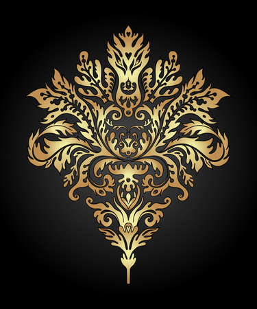 Vintage ornate element in baroque style. Seamless pattern. Wallpaper, textile design. Elegant floral ornament. Vector illustration.のイラスト素材