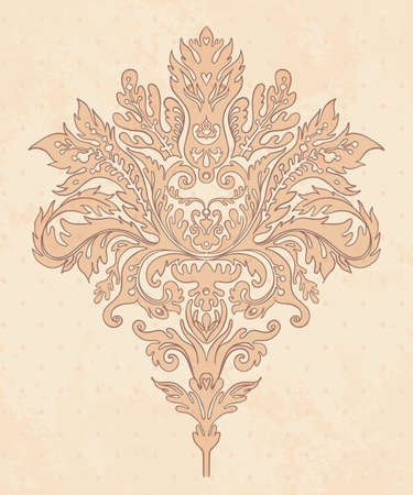 Vintage ornate element in baroque style. Seamless pattern. Wallpaper, textile design. Elegant floral ornament. Vector illustration.のイラスト素材