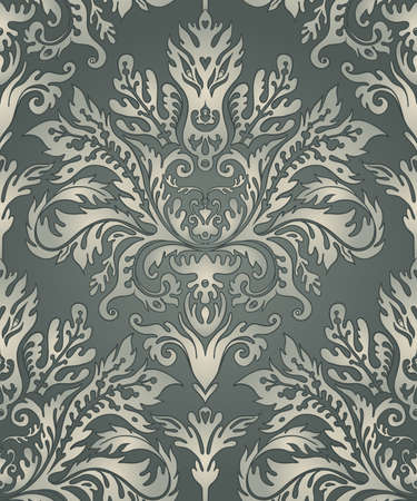 Vintage ornate background in baroque style. Seamless pattern. Wallpaper, textile design. Elegant floral ornament. Vector illustration.のイラスト素材