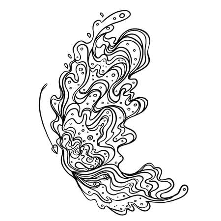 Hand drawn butterfly style inspired for t-shirt design or tattoo. Coloring book for kids and adults.のイラスト素材