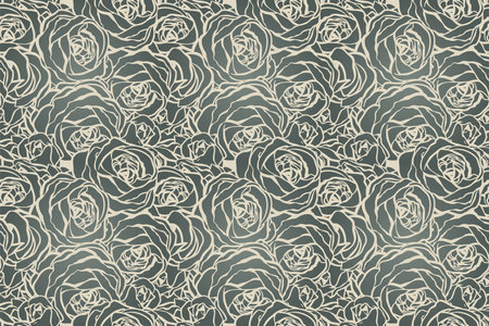 Seamless vintage baroque pattern for retro wallpapers. Enchanted Vintage Flowers. William Morris, Arts and Crafts movement inspired. Design for wrapping paper, wallpaper, fabrics and fashion clothes.のイラスト素材