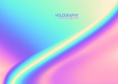 Vibrant gradient holographic background. Fluid gradient background vector. Cute and minimal style posters with colorful, vibrant organic shapes and liquid color. Modern wallpaper design for social mediaのイラスト素材