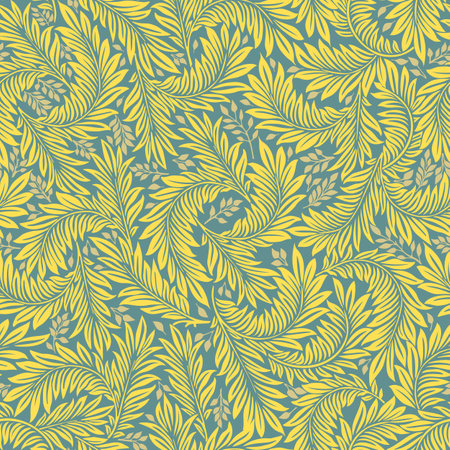 Floral vintage seamless pattern for retro wallpapers. Enchanted Vintage Flowers. Arts and Crafts movement inspired. Design for wrapping paper, wallpaper, fabrics and fashion clothes.のイラスト素材