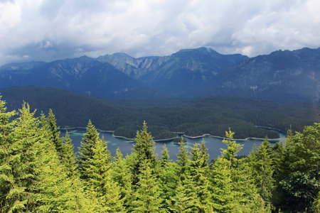 Zugspitze and Eibseeの写真素材