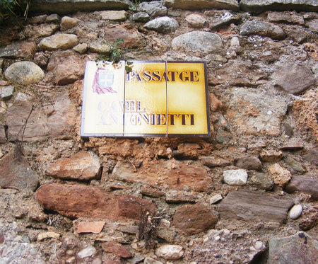Typical street in Mura, Catalonia. Medieval village in Spain.の写真素材