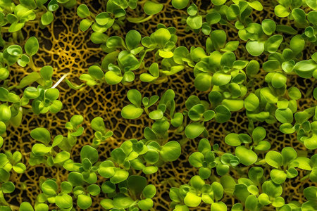 top view microgreens. AI Generatedの素材