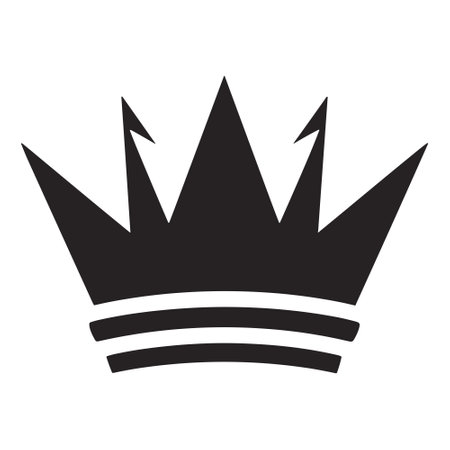 Crown Icon in flat style isolated on white background.のイラスト素材