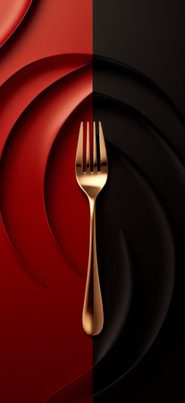 a set of gold cutlery.