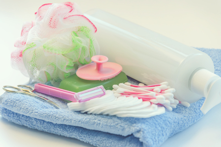 accessories for body care, to create beautiful skinの写真素材