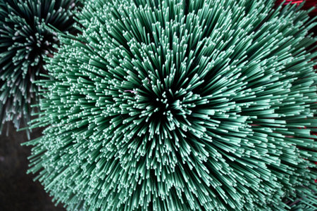 Traditional Vietnamese Incense Making Process, Scenic Cultural Heritage Background in Vietnamの写真素材