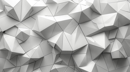 A purely monochromatic array of polygonal shapes offers a stark, minimalist aesthetic.の素材