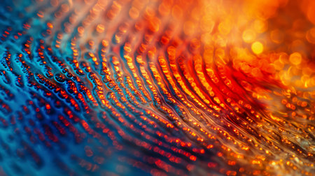 This mesmerizing abstract captures a spectrum of color in fluid motion, resembling a cosmic fingerprint.の素材