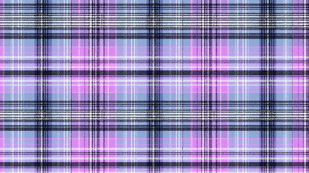 A stylish plaid pattern featuring shades of purple, blue, and black, perfect for modern textiles and graphic designs.の素材