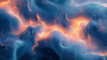 3d illustration of abstract fractal for creative design looks like water surfaceの素材