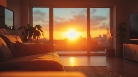 Modern bright interiors apartment Living room 3D rendering computer generated imageの素材