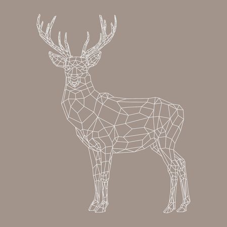 Deer polygonal vector imageのイラスト素材