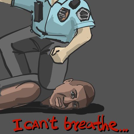 Poster rally against police brutalityのイラスト素材