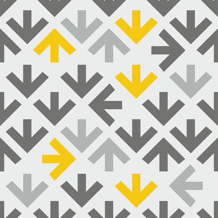 Arrows seamless geometric pattern in pop art styleのイラスト素材