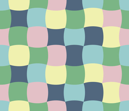 seamless pattern - patchwork of beautiful shapes and trendy colorsのイラスト素材