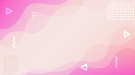 Abstract crema pink liquid banner memphis wallpaper. Bright color fluid backdrop background business card web banner design geometric free form melted gradient billboard ads hipster cyber trendyのイラスト素材