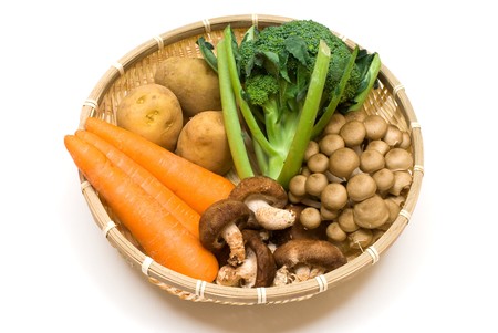 Autumn vegetables on the Colanderの写真素材