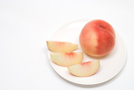 Juicy fruits on a white backgroundの写真素材