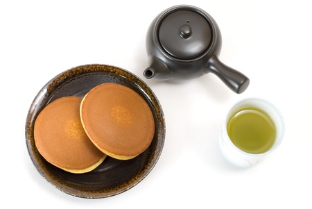 Japanese bean-jam pancake named Dorayakiの写真素材