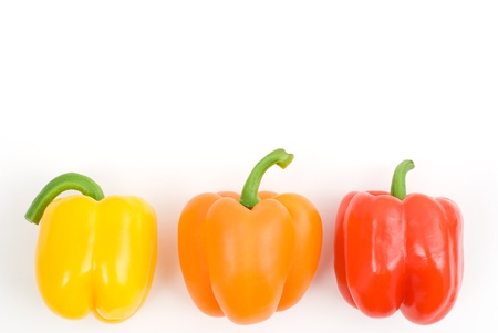 Bell pepper on a white backgroundの写真素材