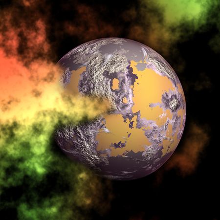 beautiful space landscapeの写真素材