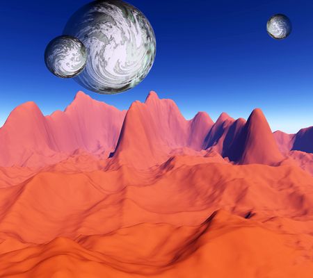 colorful space landscape