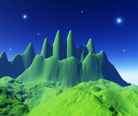 colorful space landscapeの写真素材