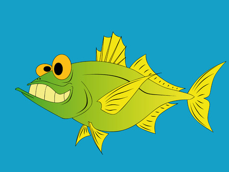 funny fishのイラスト素材