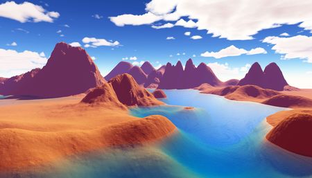 colorful space landscapeの写真素材