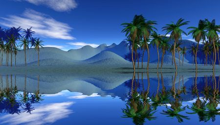 tropical landscapeの写真素材