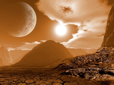 colorful fantasy landscapeの写真素材