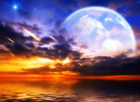 Fantasy world, 3d illustrationの写真素材