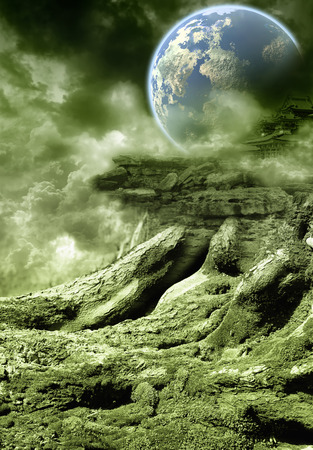Fantasy world, 3d illustrationの写真素材