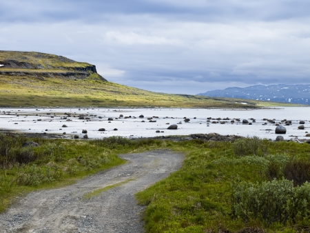 road along the coast of the peninsula Rybachyの写真素材
