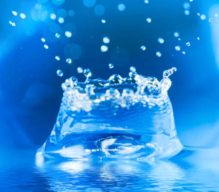 a water splash abstract backgroundの写真素材