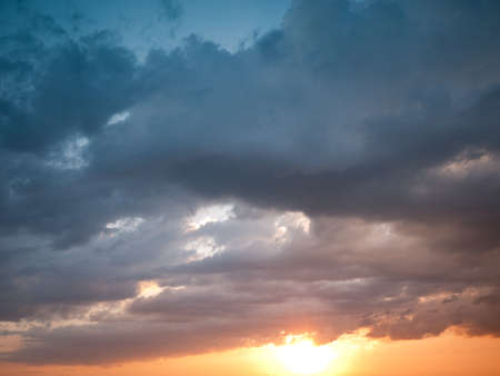 cloudy sunsetの写真素材