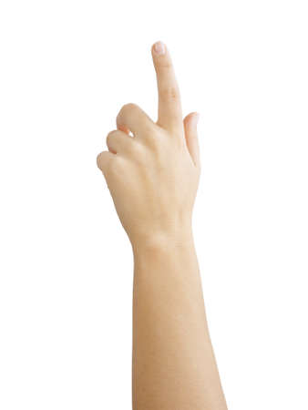 hand isolated on whiteの写真素材