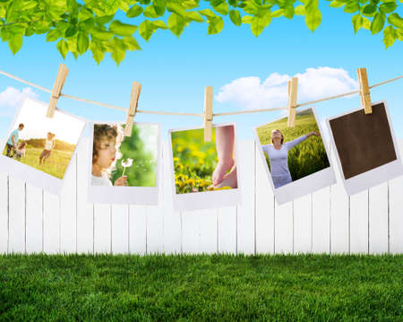 prints with people relaxing outdoorsの写真素材