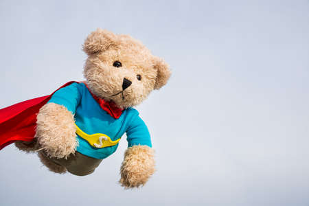 a super hero toy flyの写真素材