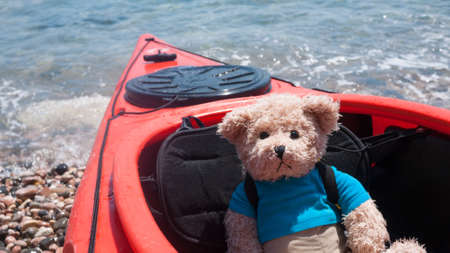 kayaking on the seaの写真素材