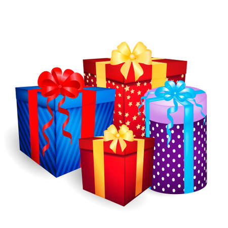  christmas gift boxes vectorのイラスト素材