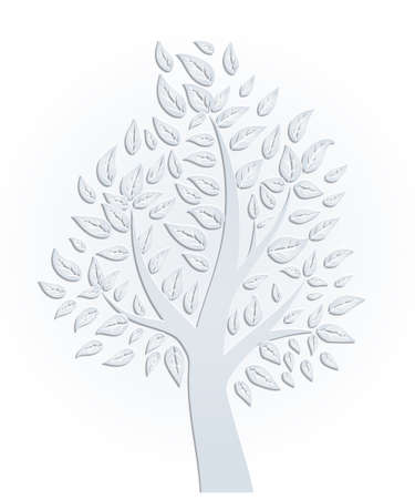 paper tree vectorのイラスト素材