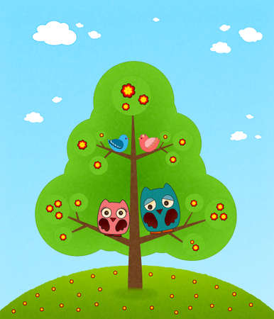 birds in love vectorのイラスト素材